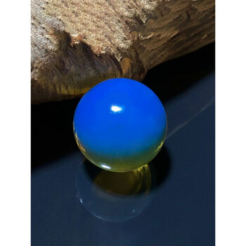 旨志多米尼加蓝珀散珠子圆珠净水琥珀蜜蜡七夕情人节礼物送男女朋友