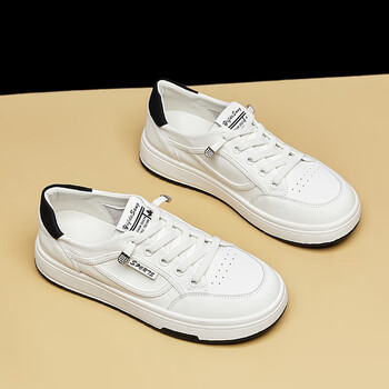 nuckop潮牌轻奢小白鞋女女鞋子百搭秋超火平底休闲面包板鞋黑色38运动