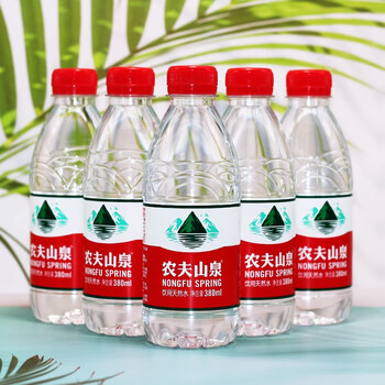 农夫山泉饮用天然水380ml24瓶整箱弱碱性水小瓶装水380ml24瓶箱