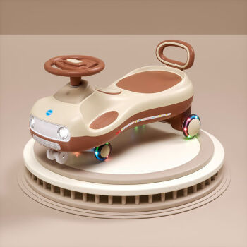 优束儿童电动扭扭车溜溜车18岁充电防侧翻可坐静音发光万向轮玩具车