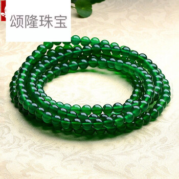 珠佩丽绿玉髓项链 珠串多圈长手链 时尚女款珠链 毛衣链服饰项 链 8mm