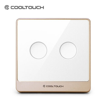 COOLTOUCH智能开关无线远程开关京东小家智能生态/小度音箱语音控制 wifi单火二开豪华遥控开关面板