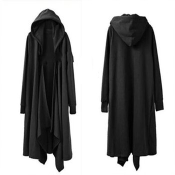 秋季薄款风衣男中长款连帽过膝宽松大兜帽巫师长袍披风斗篷男外套秋冬