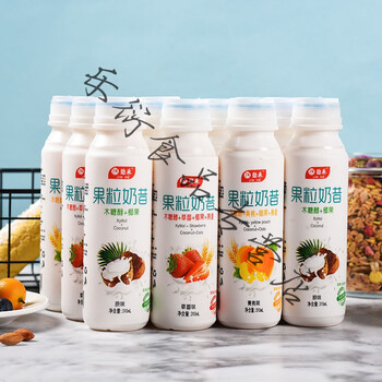 酸奶酸牛奶果粒奶昔整箱批乳酸菌益生早餐饮品饮料黄桃草莓共12瓶两种