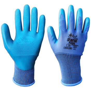 惠利得 定制星宇优耐保手套a688浸胶乳胶劳保超耐磨工作防滑男女工地