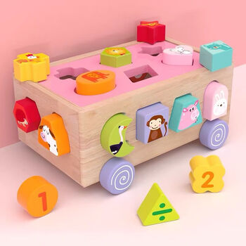 迪士尼儿童拼装积木宝宝形状配对拔萝卜玩具01岁2婴幼儿男女孩早教mwz