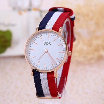 韩版情侣手表简约尼龙带女学生帆布带潮男时尚休闲男女士石英腕表三色