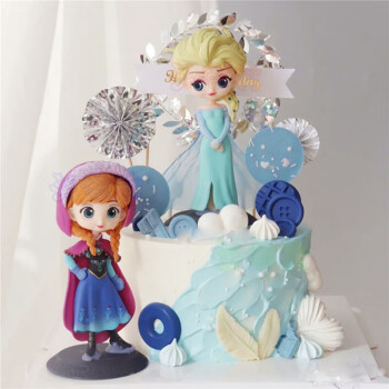 网红冰雪奇缘生日蛋糕同城儿童安娜艾莎公主蛋糕女孩闺蜜北京广州深圳