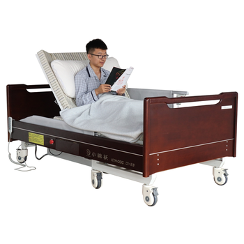 翻身家庭病床家用电动护理床全自动瘫痪老人卧床病人专用床黑胡桃色