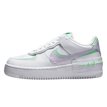 nike耐克 air force 1 af1 耐克女鞋白绿紫马卡龙空军板鞋 cu8591-1