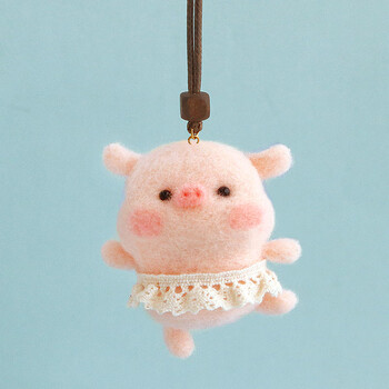 星舵羊毛毡戳戳乐diy材料包手工制作解压小猪玩偶挂件创意礼物男友 来