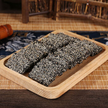 黑芝麻糖黑芝麻片250g1000g黑芝麻酥糖饼手工糕点花生酥516g