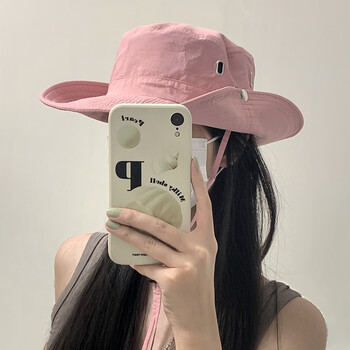 彩虹狐美国西部牛仔帽西部牛仔帽渔夫帽子大头西部牛仔帽夏季女款粉色