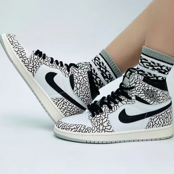 耐克(nike)air jordan 1 high og aj1白水泥爆裂复古高帮篮球休闲运动