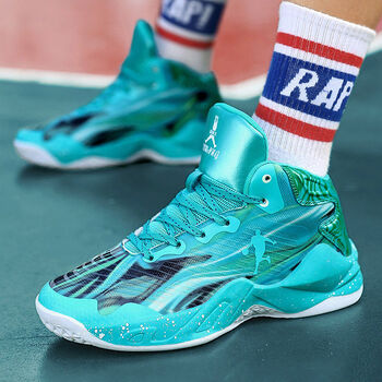 沙筱奕篮板王篮球鞋男高帮战靴夏季透气减震鸳鸯青少年学生运动鞋球鞋