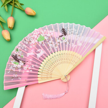 扇子折扇古风中国风汉服男女士舞蹈儿童学生夏天随身便携带折叠小