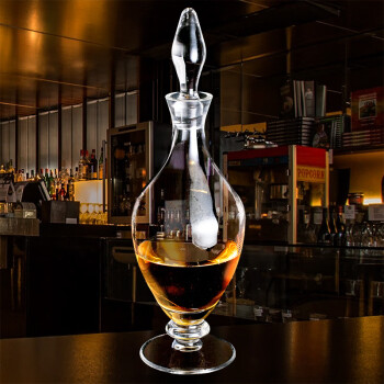 高斯（Glass）捷克进口水晶玻璃醒分酒器洋酒樽家用红酒威士忌泡酒酒瓶醒酒器 透明 800ml 透明