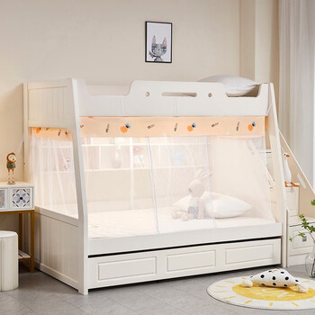 菱菡子母床15米上下铺梯形双层床高低儿童床135家用上下床蚊帐tt8小