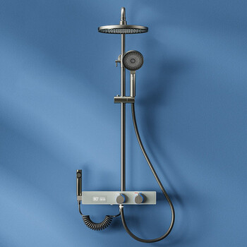 佳上佳花洒沐浴增压喷头家用浴室卫浴全铜方形增压大淋浴套装龙头枪