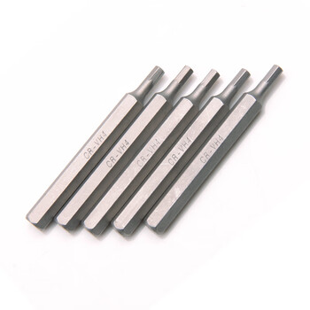 铬钒钢螺丝批批头磁性5件套75mm旋具批头六角改锥花型头 pz3米字5件套