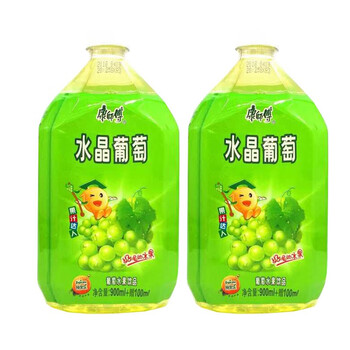 康师傅水晶葡萄1l48瓶大瓶装美味水果味饮料果汁饮品水晶葡萄1l4瓶