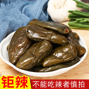 山东咸菜辣椒油焖港椒500g即食咸菜油泡辣椒腌辣椒开胃泡菜佐餐下饭菜
