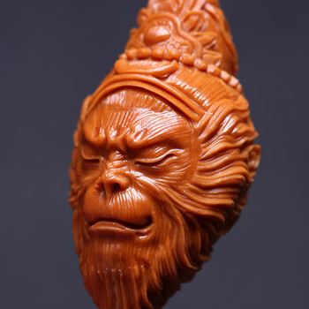 珍韵缘核缘橄榄核吊坠男女款齐天大圣核雕文玩宝橄榄胡雕刻单籽2038mm