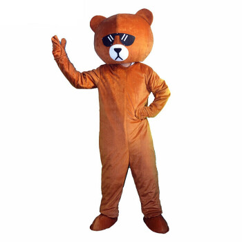 网红熊人偶服装套装布朗熊抖音熊衣服熊本熊行走装发传单小熊儿童炫酷