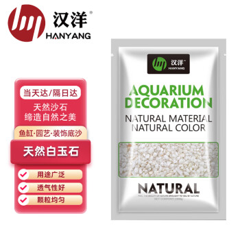 Hanyang白玉石1kg Hanyang汉洋白玉石4 6mm颗粒1kg 小石头鱼缸底砂龟缸水族箱造景多肉装饰 行情报价价格评测 京东