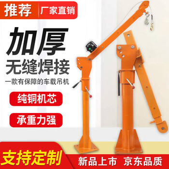 车载吊机随车吊12v24v车用电瓶吊机220v家用电动葫芦小型悬臂吊机12v