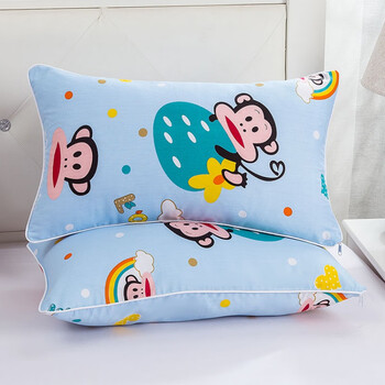 q宝亲肤儿童枕头纯棉枕套婴儿宝宝小枕头幼儿园枕头午睡卡通可爱枕头