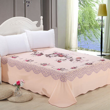 老粗布床单棉加厚单件老式国民双人上海怀旧被单t11 富贵牡丹-玉黄