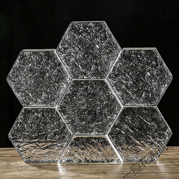 玻璃砖品殿新款六角冰纹玻璃砖隔断墙办公室会议室玻璃砖墙水晶砖隔断