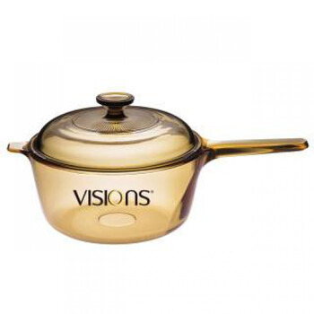 麟酷玻璃烧锅 美国康宁晶彩玻璃直烧锅奶锅 /1.5/2.