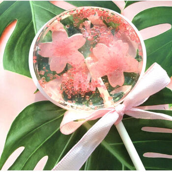 节521无糖棒棒糖可爱糖果生日伴手礼物礼盒装 樱花棒棒糖1支无礼盒