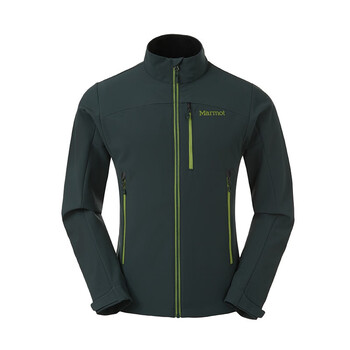 marmot/土拨鼠春秋男款户外运动舒适耐磨防风衣m3软壳衣无帽立领夹克