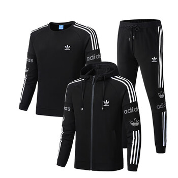 阿迪达斯 (adidas) 阿迪达斯三叶草男士运动大码套装春秋季品牌健身