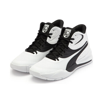 彪马官方男女同款情侣中帮舒适篮球鞋triplemid376451白黑色0747