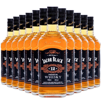 杰卡布莱克jacorblack调配型威士忌洋酒700ml方瓶圆瓶两款整箱12瓶黑
