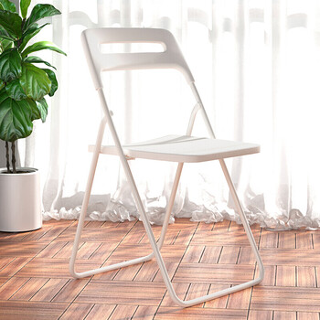 洛松便携折叠椅北欧家用阳台轻便简约办公塑料靠背休闲椅子宿舍餐椅