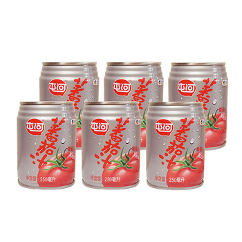 食芳溢中粮屯河番茄汁250ml24罐饮料整箱果蔬汁西红柿果汁健身饮料250