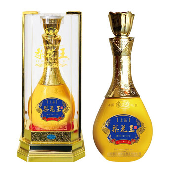 白酒礼盒装上品梨花王42度清香型山西梨花春纯粮食酿造上品42度500ml1