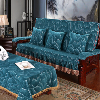 春秋椅坐垫带靠背一体新款红木沙发坐垫带靠背加厚实木沙发套罩一体