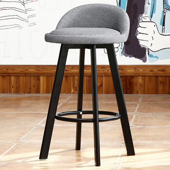 竹璟铁脚简约时尚可旋转酒吧椅吧椅高脚椅吧前台吧台椅子铁脚坐高65