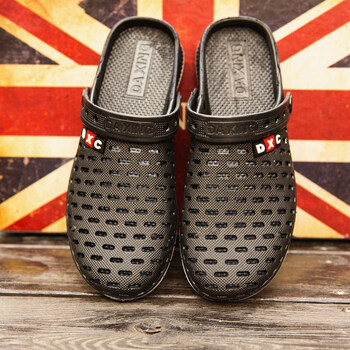 佳拓 塑料凉鞋鸟巢洞洞鞋男士夏季新款防滑透气懒人休闲网面包头塑料