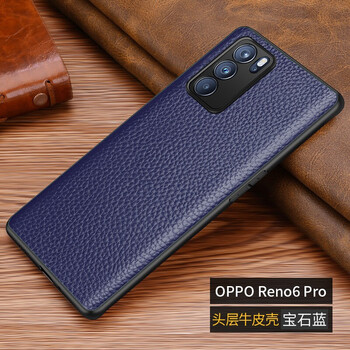 迪言opporeno6pro手机壳reno6真皮保护套5g全包防摔耐磨时尚简约商务
