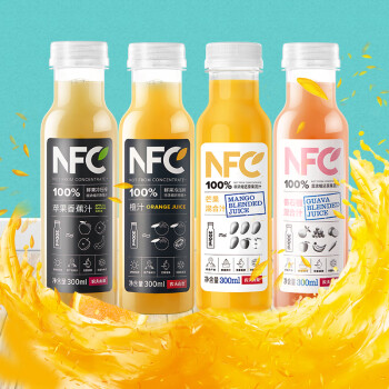 農夫山泉nfc果汁飲料100%nfc橙汁蘋果香蕉汁純果汁整箱300ml24瓶 24瓶