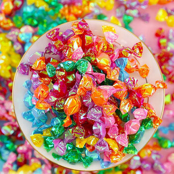 5折千纸鹤糖网红炫彩糖果批发散装休闲零食混合味多彩色糖七彩款5斤约