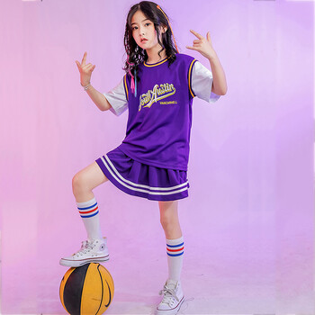 服男潮牌运动球衣套装夏ladidasΗennike紫色女130码建议身高120cm