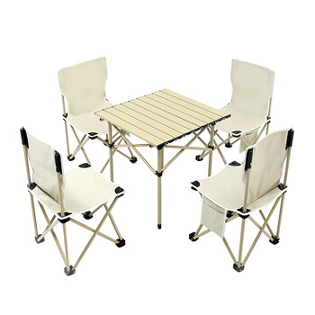letsfun户外折叠桌椅便携式车载轻便铝合金野餐套装野外露营用品蛋卷